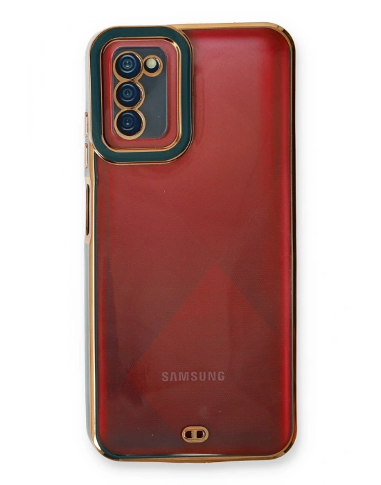 Newface Samsung Galaxy A03S Kılıf Liva Lens Silikon - Yeşil