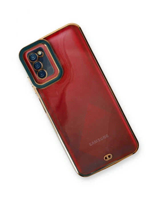 Newface Samsung Galaxy A03S Kılıf Liva Lens Silikon - Yeşil