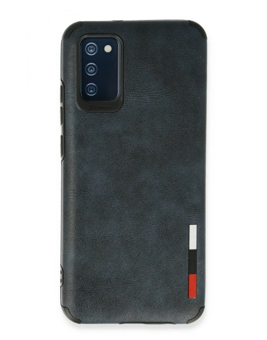 Newface Samsung Galaxy A03S Kılıf Loop Deri Silikon - Lacivert