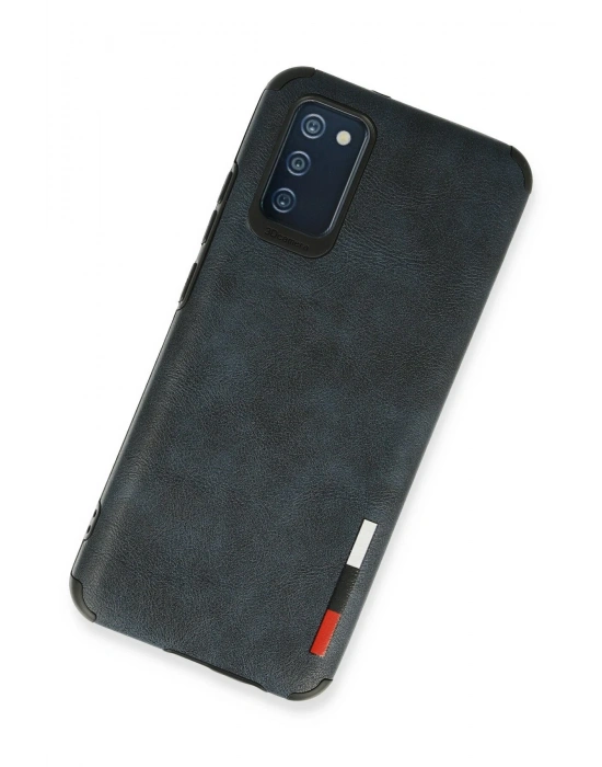 Newface Samsung Galaxy A03S Kılıf Loop Deri Silikon - Lacivert