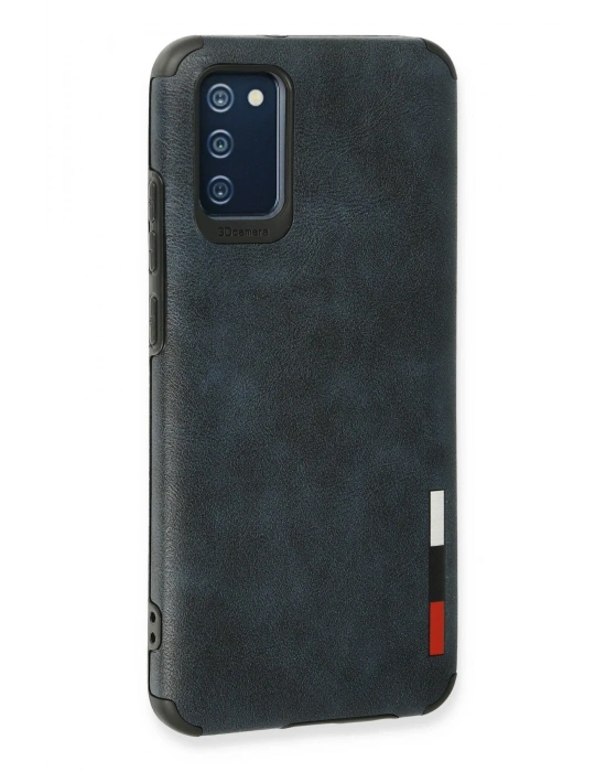 Newface Samsung Galaxy A03S Kılıf Loop Deri Silikon - Lacivert