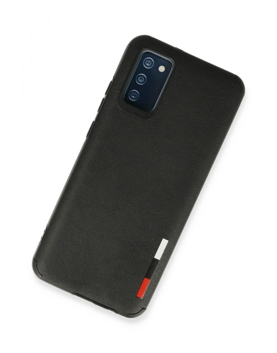 Newface Samsung Galaxy A03S Kılıf Loop Deri Silikon - Siyah