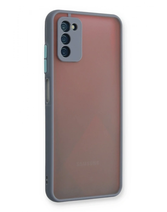 Newface Samsung Galaxy A03S Kılıf Montreal Silikon Kapak - Gri