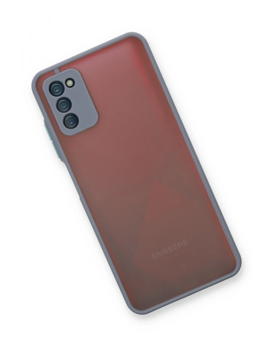 Newface Samsung Galaxy A03S Kılıf Montreal Silikon Kapak - Gri