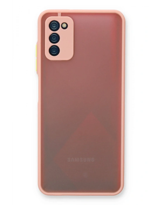 Newface Samsung Galaxy A03S Kılıf Montreal Silikon Kapak - Pembe