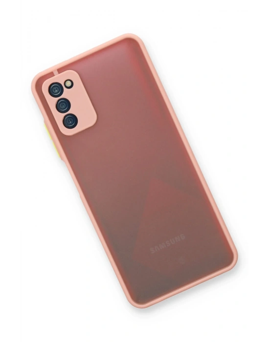Newface Samsung Galaxy A03S Kılıf Montreal Silikon Kapak - Pembe