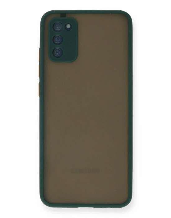 Newface Samsung Galaxy A03S Kılıf Montreal Silikon Kapak - Yeşil