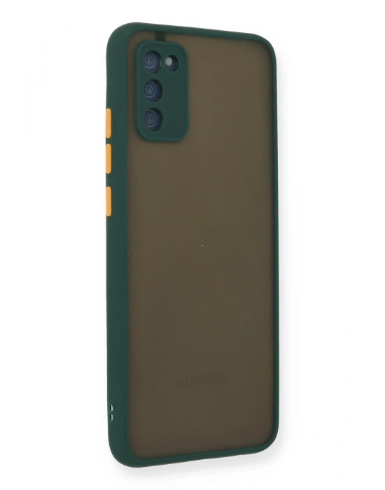 Newface Samsung Galaxy A03S Kılıf Montreal Silikon Kapak - Yeşil