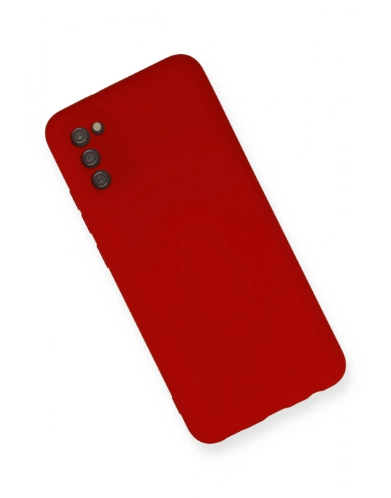 Newface Samsung Galaxy A03S Kılıf Nano içi Kadife Silikon - Kırmızı