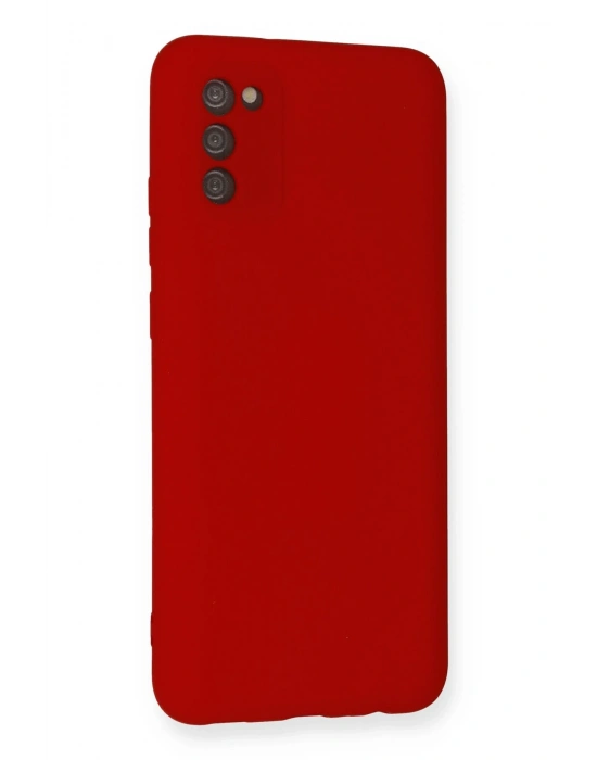 Newface Samsung Galaxy A03S Kılıf Nano içi Kadife Silikon - Kırmızı