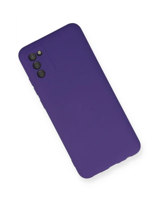 Newface Samsung Galaxy A03S Kılıf Nano içi Kadife Silikon - Mor