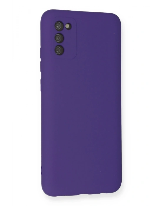 Newface Samsung Galaxy A03S Kılıf Nano içi Kadife Silikon - Mor