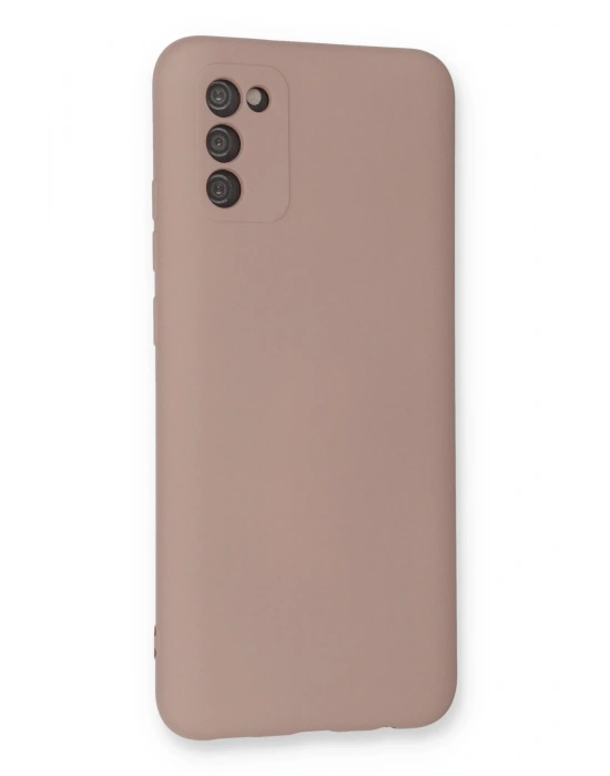 Newface Samsung Galaxy A03S Kılıf Nano içi Kadife Silikon - Pudra