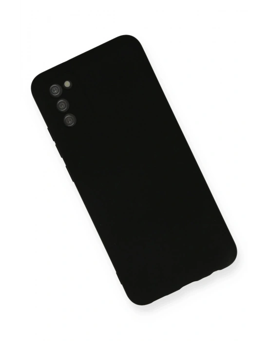 Newface Samsung Galaxy A03S Kılıf Nano içi Kadife Silikon - Siyah
