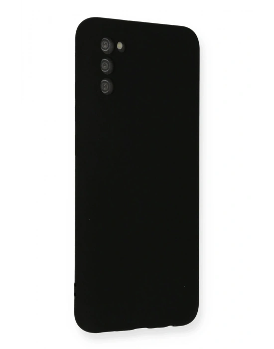 Newface Samsung Galaxy A03S Kılıf Nano içi Kadife Silikon - Siyah