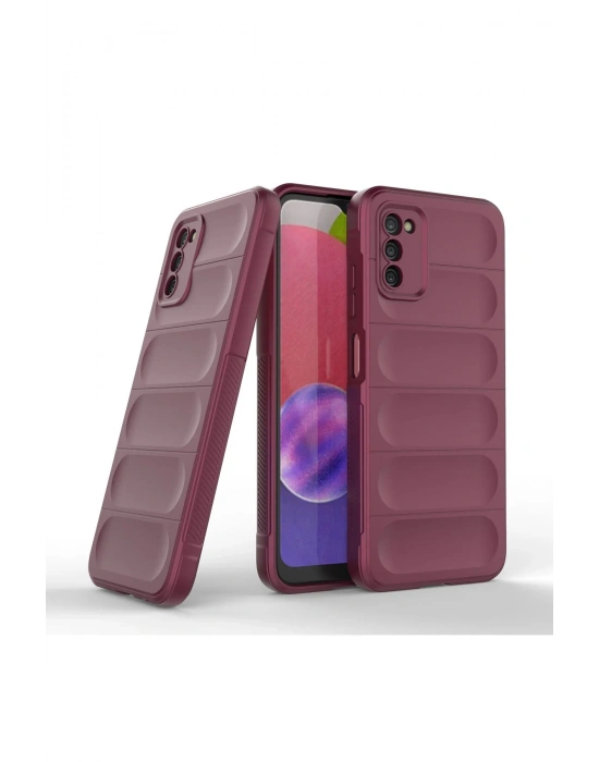 Newface Samsung Galaxy A03S Kılıf Optimum Silikon - Bordo