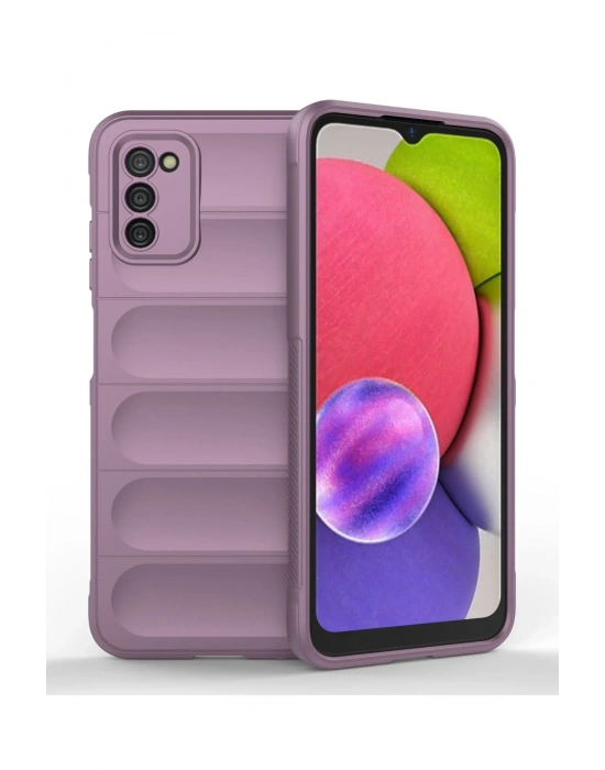 Newface Samsung Galaxy A03S Kılıf Optimum Silikon - Mor