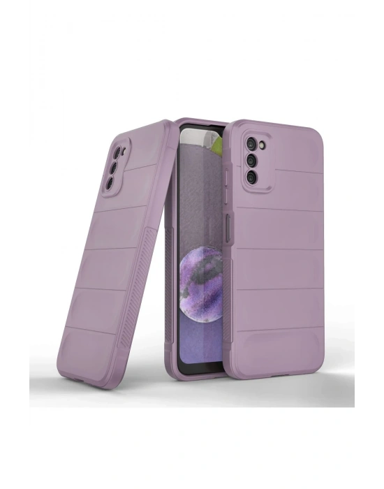 Newface Samsung Galaxy A03S Kılıf Optimum Silikon - Mor