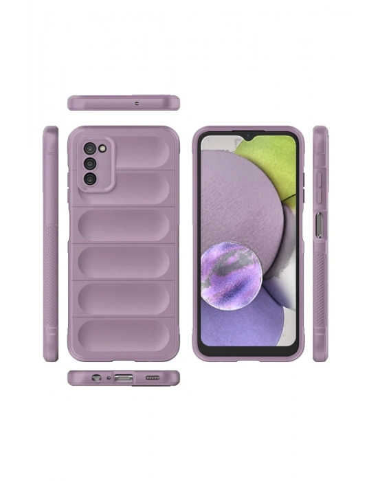 Newface Samsung Galaxy A03S Kılıf Optimum Silikon - Mor