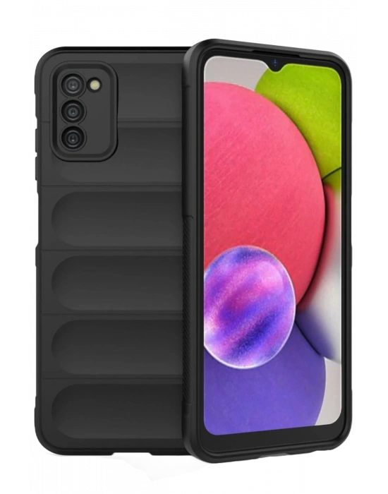 Newface Samsung Galaxy A03S Kılıf Optimum Silikon - Siyah