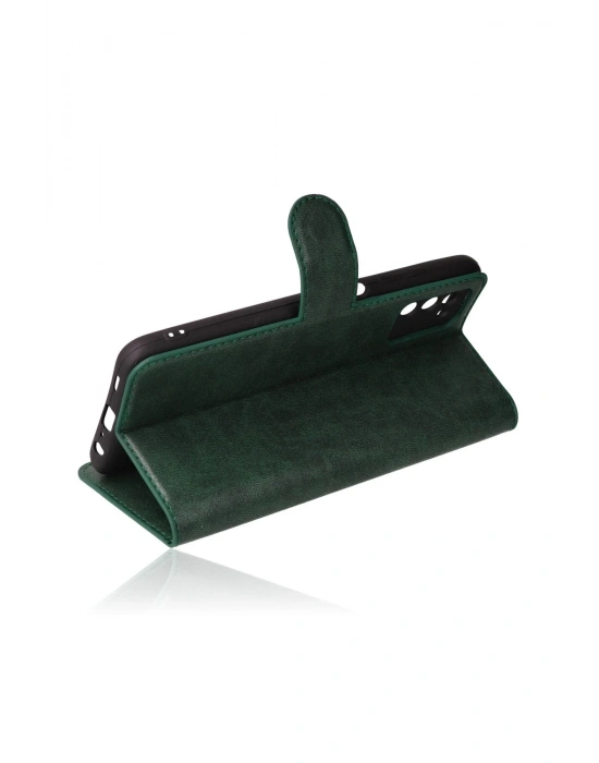 Newface Samsung Galaxy A03S Kılıf Trend S Plus Kapaklı Kılıf - Yeşil