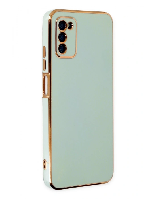 Newface Samsung Galaxy A03S Kılıf Volet Silikon - Açık Yeşil