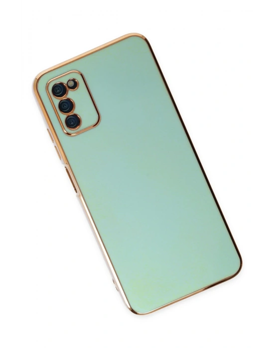 Newface Samsung Galaxy A03S Kılıf Volet Silikon - Açık Yeşil