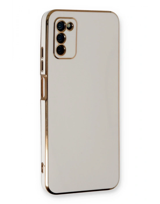 Newface Samsung Galaxy A03S Kılıf Volet Silikon - Beyaz