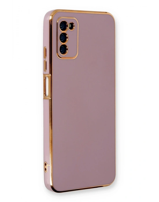 Newface Samsung Galaxy A03S Kılıf Volet Silikon - Mor