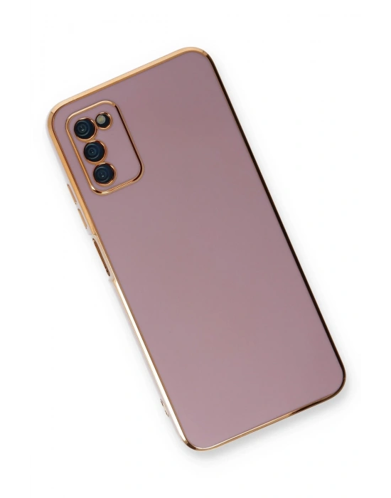Newface Samsung Galaxy A03S Kılıf Volet Silikon - Mor