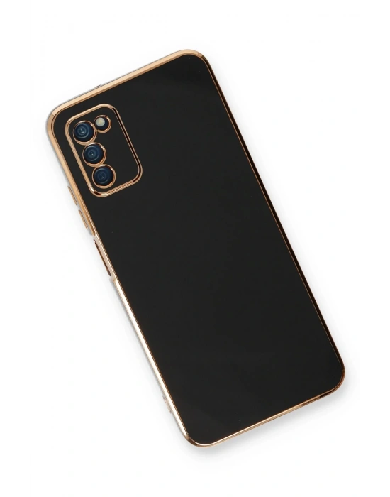 Newface Samsung Galaxy A03S Kılıf Volet Silikon - Siyah