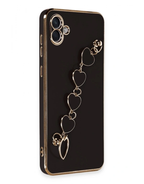 Newface Samsung Galaxy A04 Kılıf Esila Silikon - Siyah