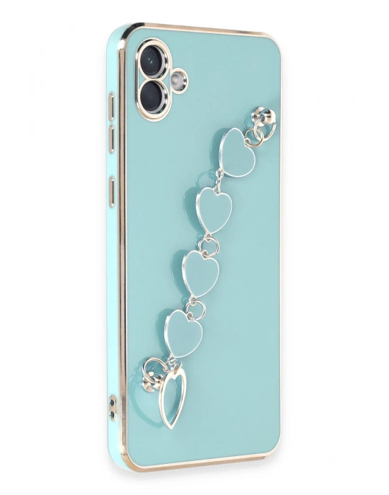 Newface Samsung Galaxy A04 Kılıf Esila Silikon - Su Yeşili