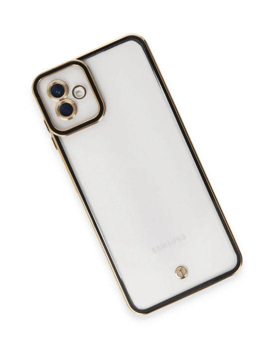 Newface Samsung Galaxy A04 Kılıf Liva Lens Silikon - Siyah