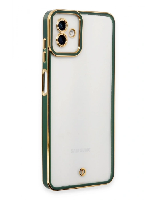 Newface Samsung Galaxy A04 Kılıf Liva Lens Silikon - Yeşil