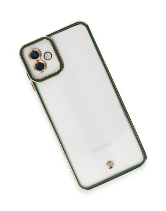 Newface Samsung Galaxy A04 Kılıf Liva Lens Silikon - Yeşil