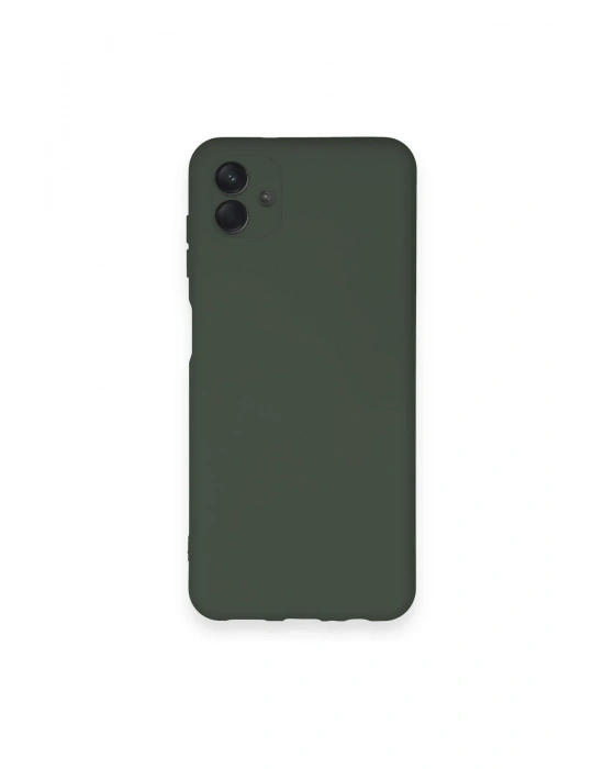 Newface Samsung Galaxy A04 Kılıf Nano içi Kadife Silikon - Koyu Yeşil
