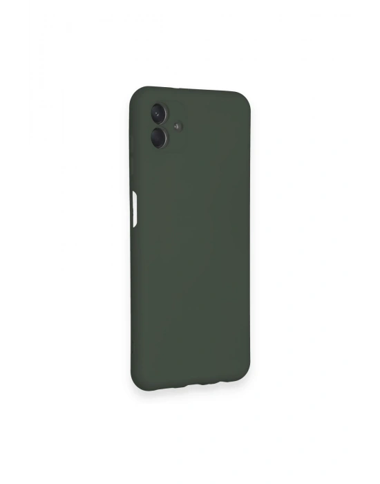 Newface Samsung Galaxy A04 Kılıf Nano içi Kadife Silikon - Koyu Yeşil
