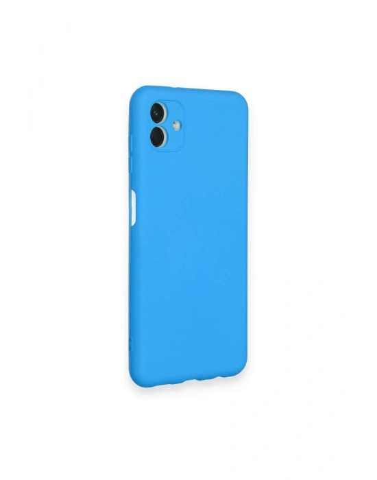 Newface Samsung Galaxy A04 Kılıf Nano içi Kadife Silikon - Mavi