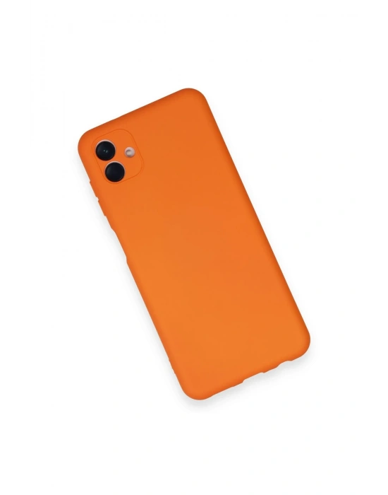 Newface Samsung Galaxy A04 Kılıf Nano içi Kadife Silikon - Turuncu