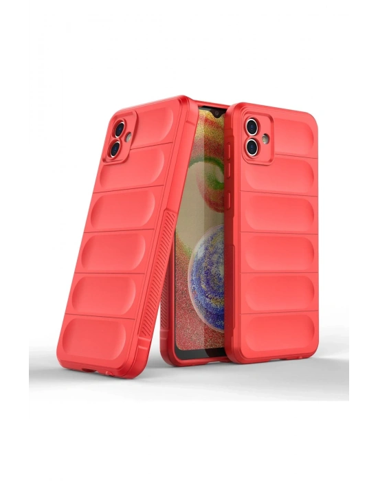 Newface Samsung Galaxy A04 Kılıf Optimum Silikon - Kırmızı