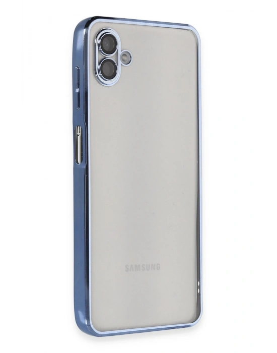 Newface Samsung Galaxy A04 Kılıf Razer Lensli Silikon - Açık Mavi