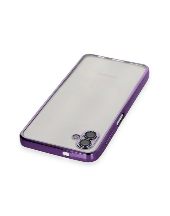 Newface Samsung Galaxy A04 Kılıf Razer Lensli Silikon - Mor