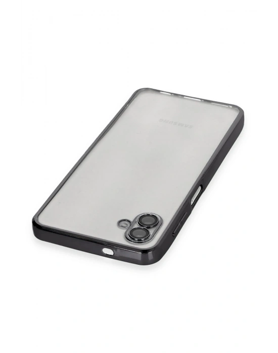 Newface Samsung Galaxy A04 Kılıf Razer Lensli Silikon - Siyah