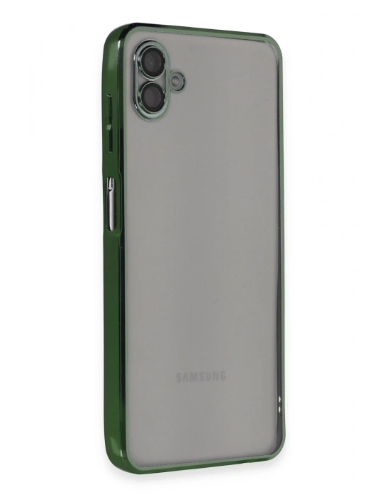 Newface Samsung Galaxy A04 Kılıf Razer Lensli Silikon - Yeşil