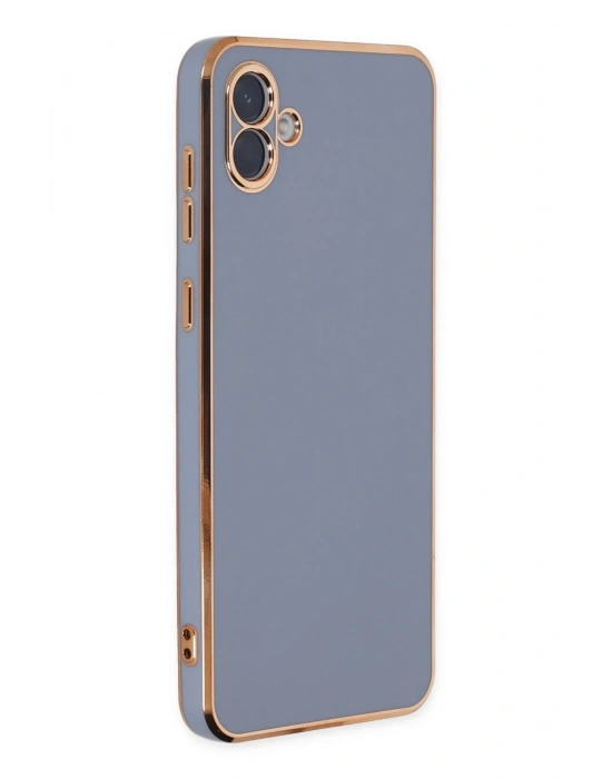 Newface Samsung Galaxy A04 Kılıf Volet Silikon - Mavi