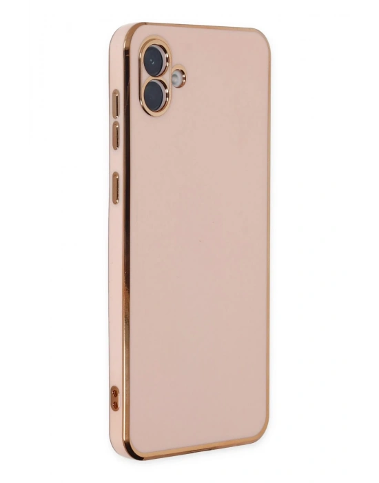 Newface Samsung Galaxy A04 Kılıf Volet Silikon - Pembe