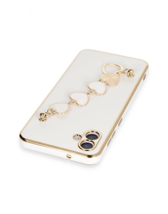 Newface Samsung Galaxy A04E Kılıf Esila Silikon - Beyaz