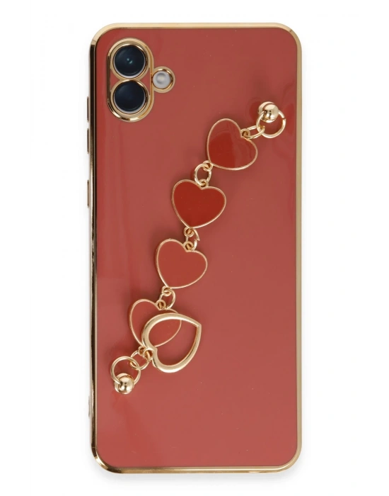 Newface Samsung Galaxy A04E Kılıf Esila Silikon - Kırmızı