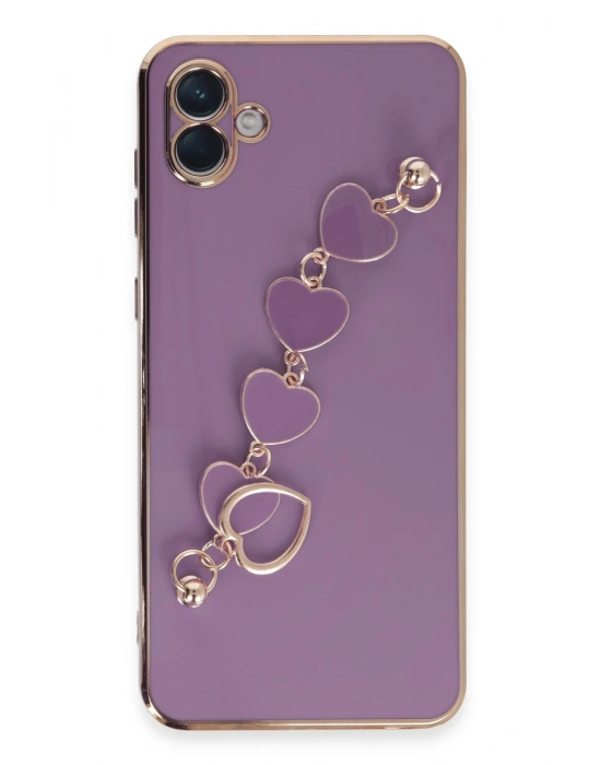 Newface Samsung Galaxy A04E Kılıf Esila Silikon - Mor